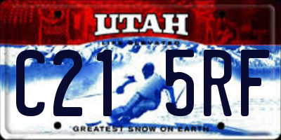 UT license plate C215RF