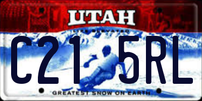 UT license plate C215RL