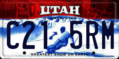 UT license plate C215RM
