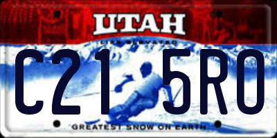 UT license plate C215RO