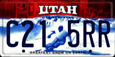 UT license plate C215RR