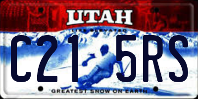 UT license plate C215RS