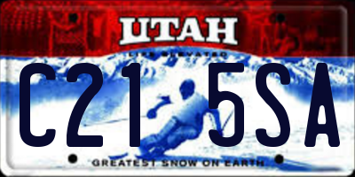 UT license plate C215SA
