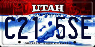 UT license plate C215SE