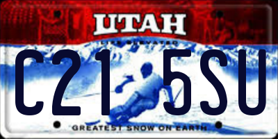 UT license plate C215SU