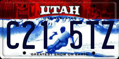 UT license plate C215TZ