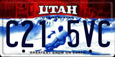 UT license plate C215VC