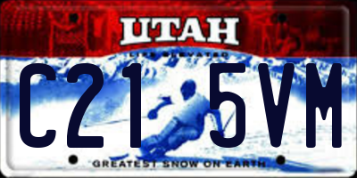 UT license plate C215VM