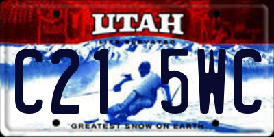 UT license plate C215WC