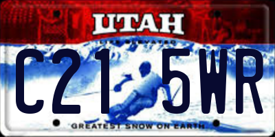 UT license plate C215WR