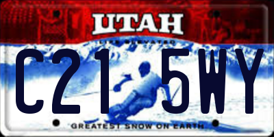 UT license plate C215WY
