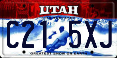 UT license plate C215XJ