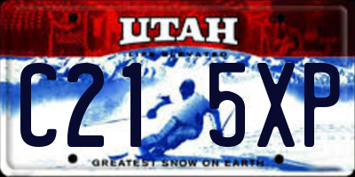 UT license plate C215XP