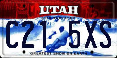 UT license plate C215XS