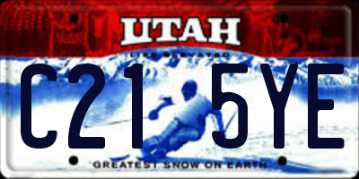 UT license plate C215YE