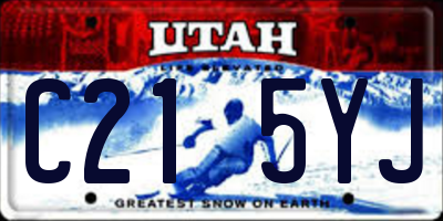 UT license plate C215YJ