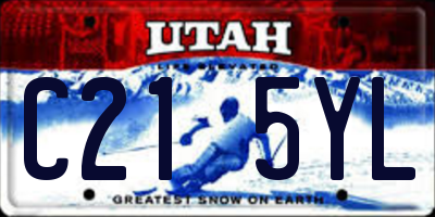 UT license plate C215YL