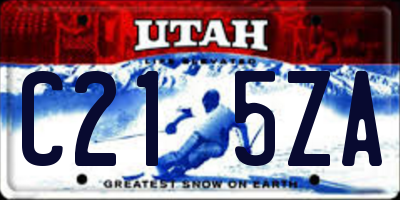 UT license plate C215ZA