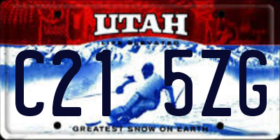 UT license plate C215ZG