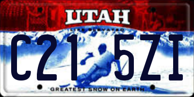 UT license plate C215ZI