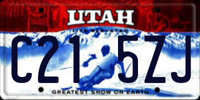UT license plate C215ZJ