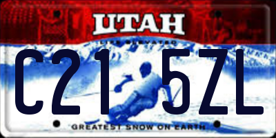 UT license plate C215ZL