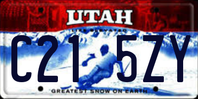 UT license plate C215ZY