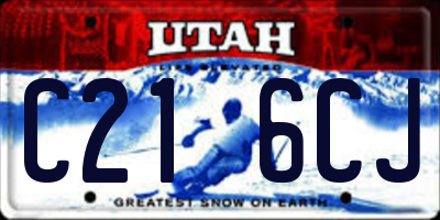 UT license plate C216CJ