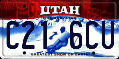 UT license plate C216CU