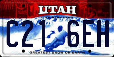 UT license plate C216EH