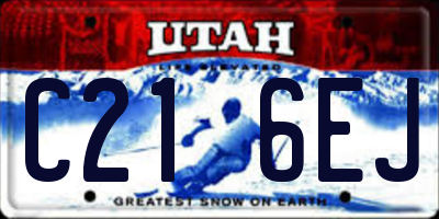 UT license plate C216EJ