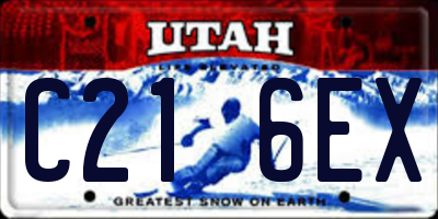 UT license plate C216EX