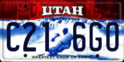 UT license plate C216GO