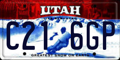 UT license plate C216GP