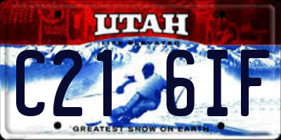 UT license plate C216IF