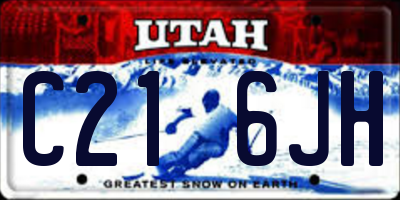 UT license plate C216JH