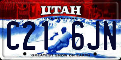 UT license plate C216JN