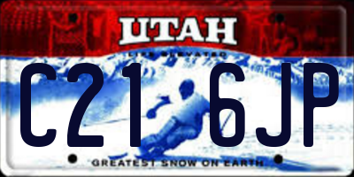 UT license plate C216JP