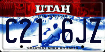 UT license plate C216JZ