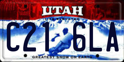 UT license plate C216LA