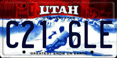 UT license plate C216LE