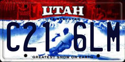 UT license plate C216LM