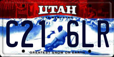 UT license plate C216LR