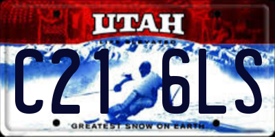 UT license plate C216LS