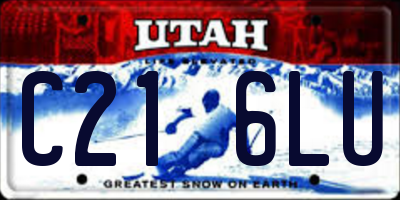 UT license plate C216LU