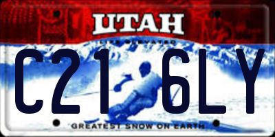 UT license plate C216LY