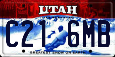 UT license plate C216MB