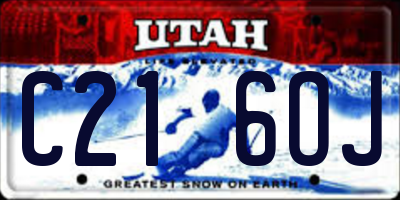 UT license plate C216OJ