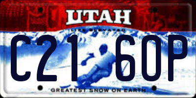 UT license plate C216OP