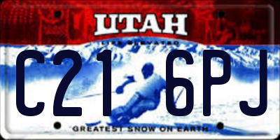 UT license plate C216PJ